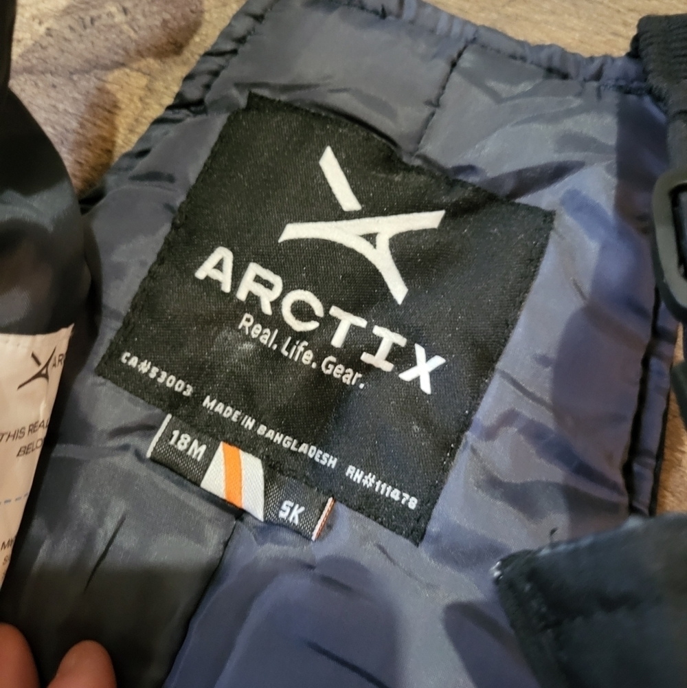 Arctix Kids Black Essential Snow Bib Overalls Size 18M - Picture 4 of 7